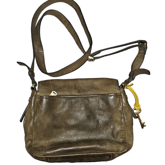 Fossil Mini Leather Crossbody Peyton Bag  with Double Flap - Picture 3 of 13